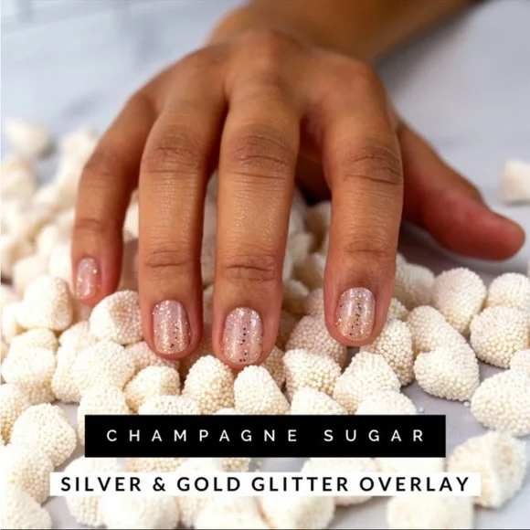 *Retired* Color Street: Champagne Sugar | Gold Silver Glitter Sparkle Overlay - Picture 2 of 10